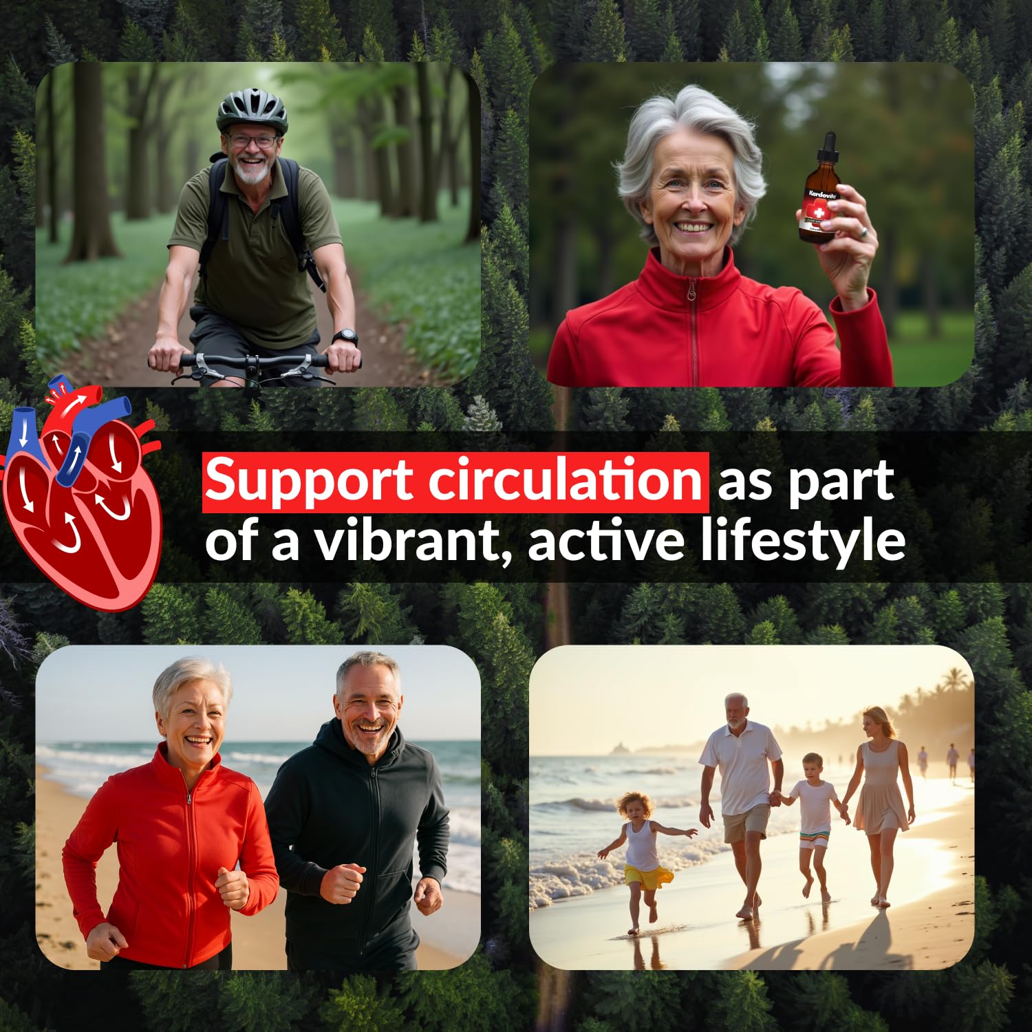 Kardovite Herbal Circulation Support Drops 100ml | Supports Circulatory Wellness with Hawthorn, Garlic, Ginkgo, Cayenne, Milk Thistle, Bilberry & Valerian | Supports Vitality & Daily Wellness - TrustMedUSA