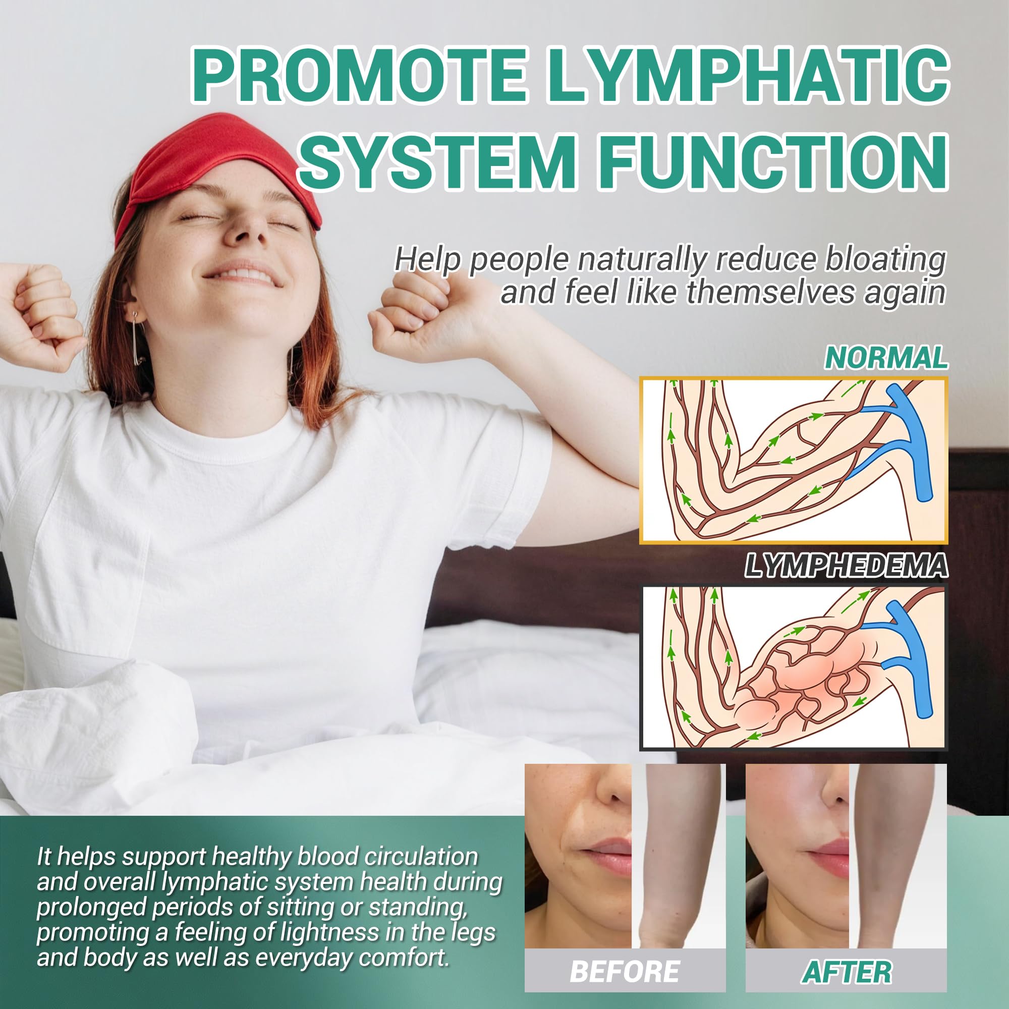Kaseano Lymphatic Drainage Supplement 300 Softgels 21-in-1 Herbal Blend with Echinacea, Dandelion, Burdock Root Lymph System Support Fluid Balance & Immune System for Women & Men - Maple Wellness Supplements