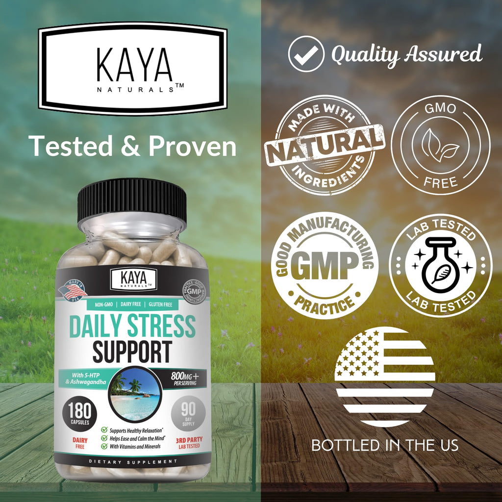 Kaya Naturals - Natural Herbal Support Vitamin Supplement are Designed to Help You find Balance and Relaxation in Your Daily Routine - Vitamin Supplement - 180 Capsules - TrustMedUSA