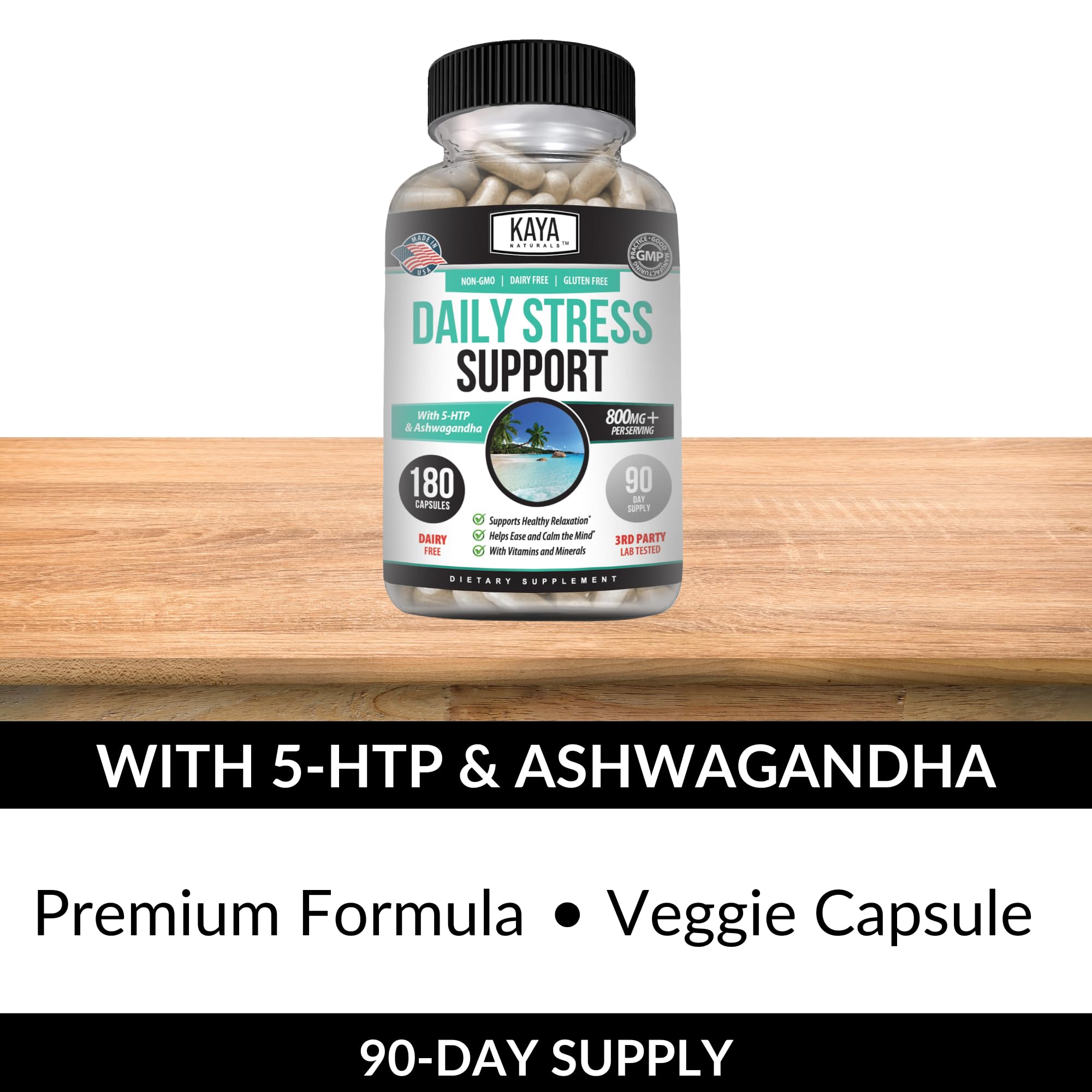 Kaya Naturals - Natural Herbal Support Vitamin Supplement are Designed to Help You find Balance and Relaxation in Your Daily Routine - Vitamin Supplement - 180 Capsules - TrustMedUSA