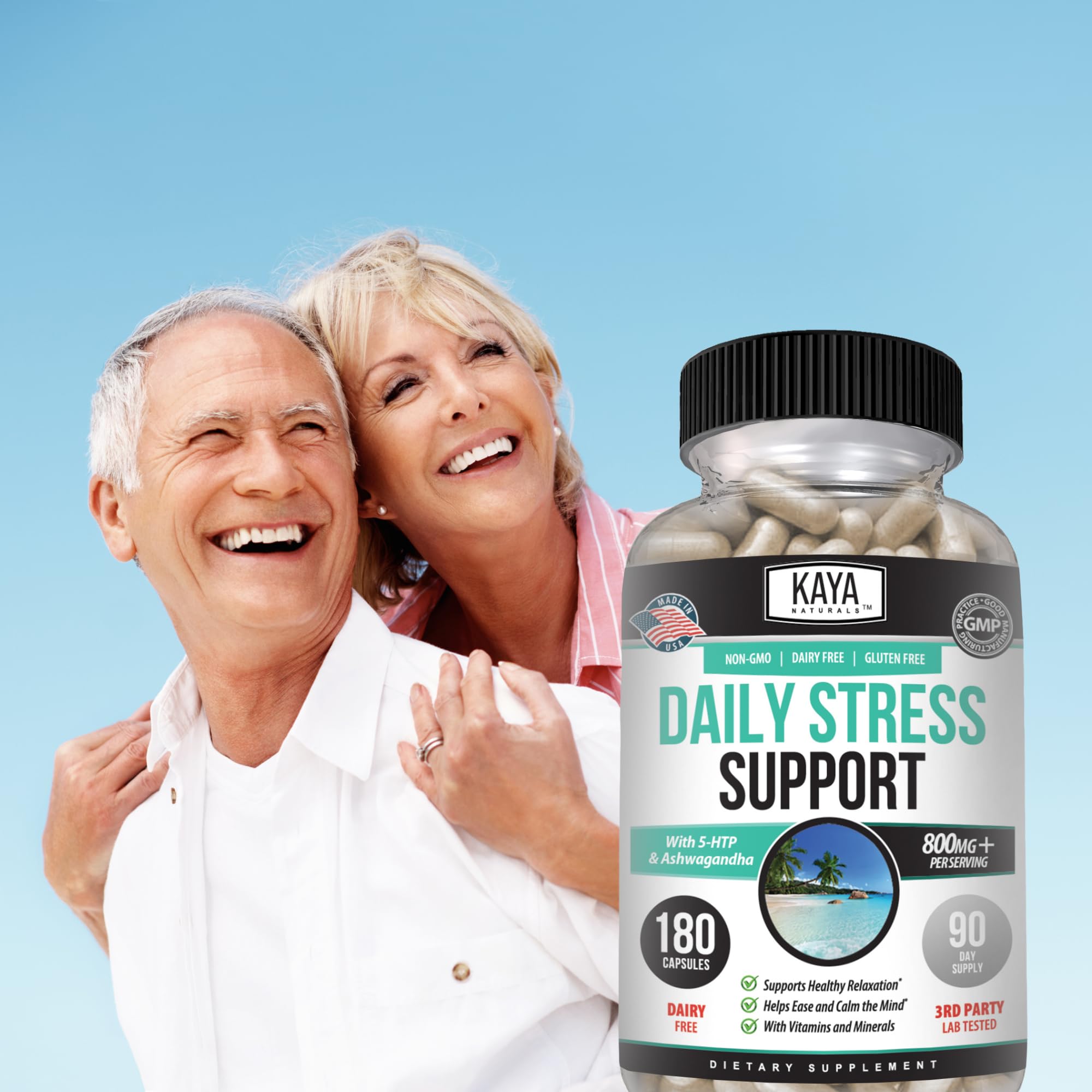 Kaya Naturals - Natural Herbal Support Vitamin Supplement are Designed to Help You find Balance and Relaxation in Your Daily Routine - Vitamin Supplement - 180 Capsules - TrustMedUSA