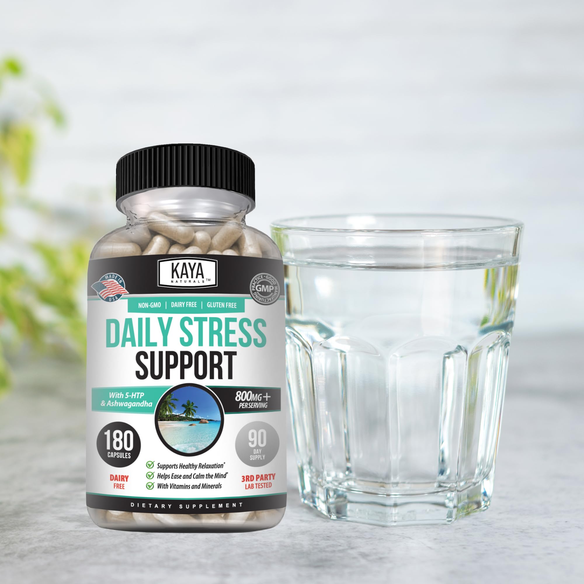 Kaya Naturals - Natural Herbal Support Vitamin Supplement are Designed to Help You find Balance and Relaxation in Your Daily Routine - Vitamin Supplement - 180 Capsules - TrustMedUSA