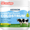 KEDISOM Grass-Fed Bovine Colostrum Supplement Powder - 60% High IgG 3000 mg for Gut Health, Immune Support - Easy to Mix Natural Liposomal Colostrum Superfood, Unflavored, 50 Servings - TrustMedUSA