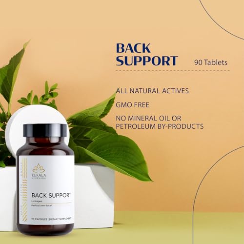 Kerala Ayurveda Back Support Herbal Capsules - Eases Occasional Discomfort of Lower Back & Supports Normal Movement of Spine, 90 Count - TrustMedUSA