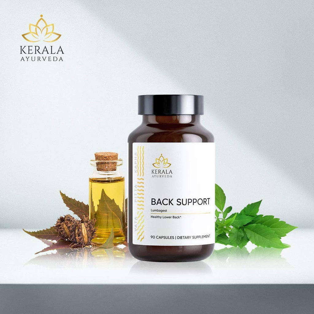 Kerala Ayurveda Back Support Herbal Capsules - Eases Occasional Discomfort of Lower Back & Supports Normal Movement of Spine, 90 Count - TrustMedUSA