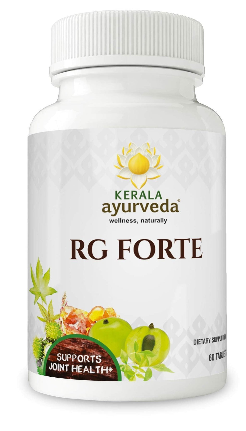 Kerala Ayurveda RG Forte Tablet - Herbal Tablet for Supporting Healthy Joint Function and Balancing Vata & Kapha, 60 Count - TrustMedUSA