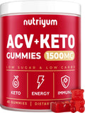 Keto ACV Gummies 1500 mg - Gelatin-Free Apple Cider Vinegar Gummies - Low Carbs - TrustMedUSA