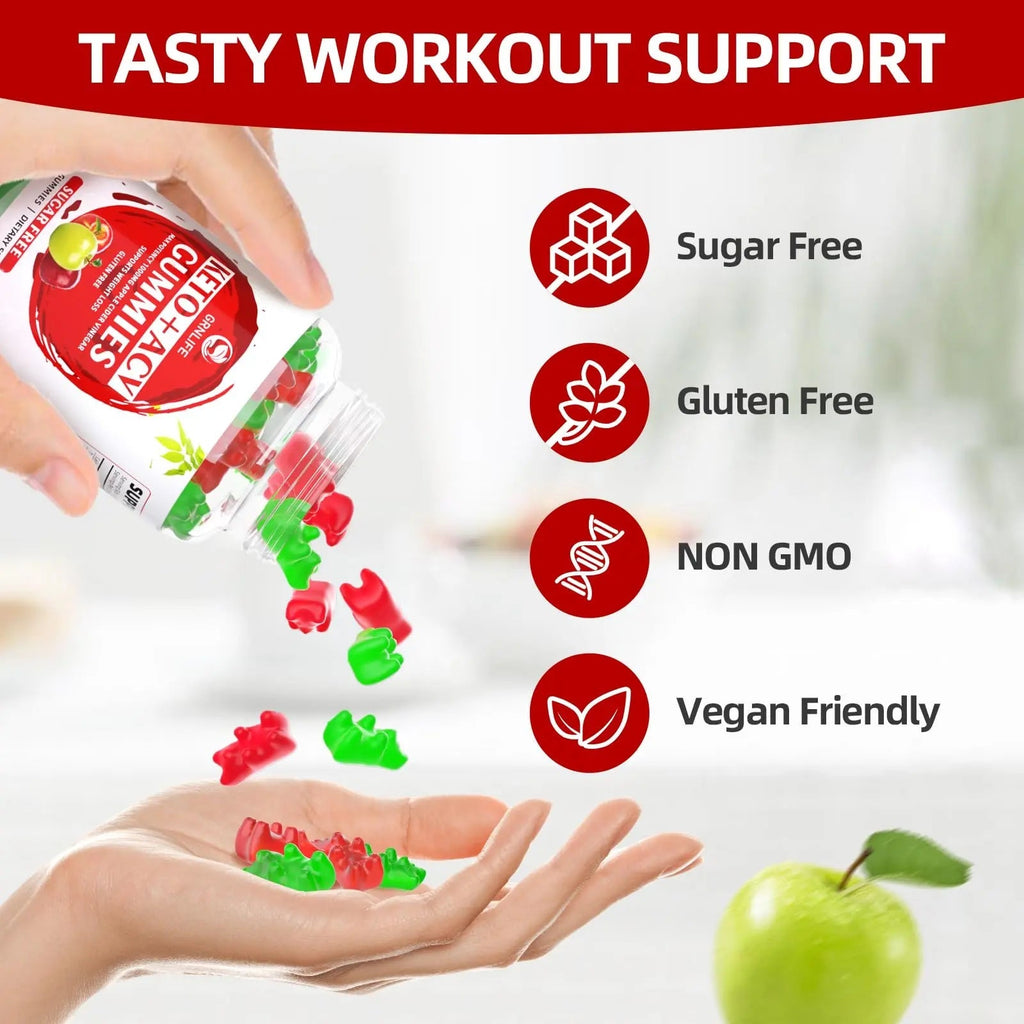 Keto ACV Gummies Advanced Weight Loss, 1000MG Apple Cider Vinegar Gummies Supple - TrustMedUSA