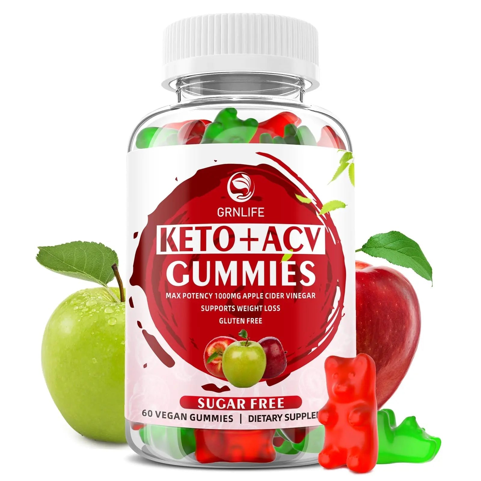 Keto ACV Gummies Advanced Weight Loss, 1000MG Apple Cider Vinegar Gummies Supple - TrustMedUSA