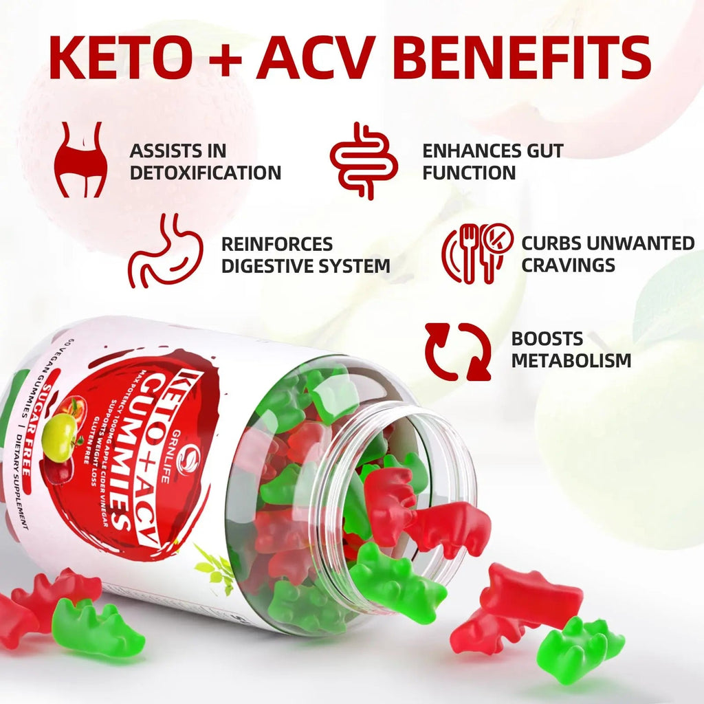 Keto ACV Gummies Advanced Weight Loss, 1000MG Apple Cider Vinegar Gummies Supple - TrustMedUSA
