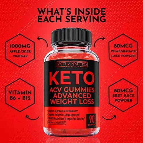 Keto ACV Gummies for Weight Loss - Supports Digestion, Advanced Weight Loss, Detox - TrustMedUSA