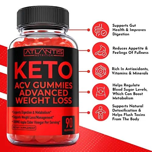 Keto ACV Gummies for Weight Loss - Supports Digestion, Advanced Weight Loss, Detox - TrustMedUSA