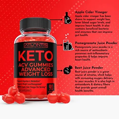 Keto ACV Gummies for Weight Loss - Supports Digestion, Advanced Weight Loss, Detox - TrustMedUSA