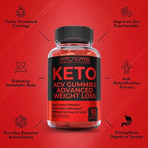 Keto ACV Gummies for Weight Loss - Supports Digestion, Advanced Weight Loss, Detox - TrustMedUSA