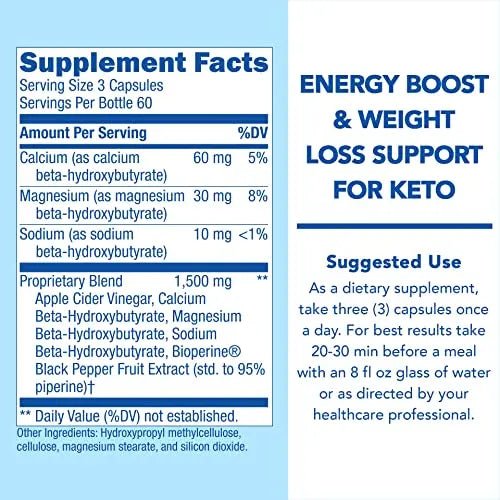 Keto BHB with Apple Cider Vinegar - Reach Ketosis Faster, Boost Energy, Suppress Craving - TrustMedUSA