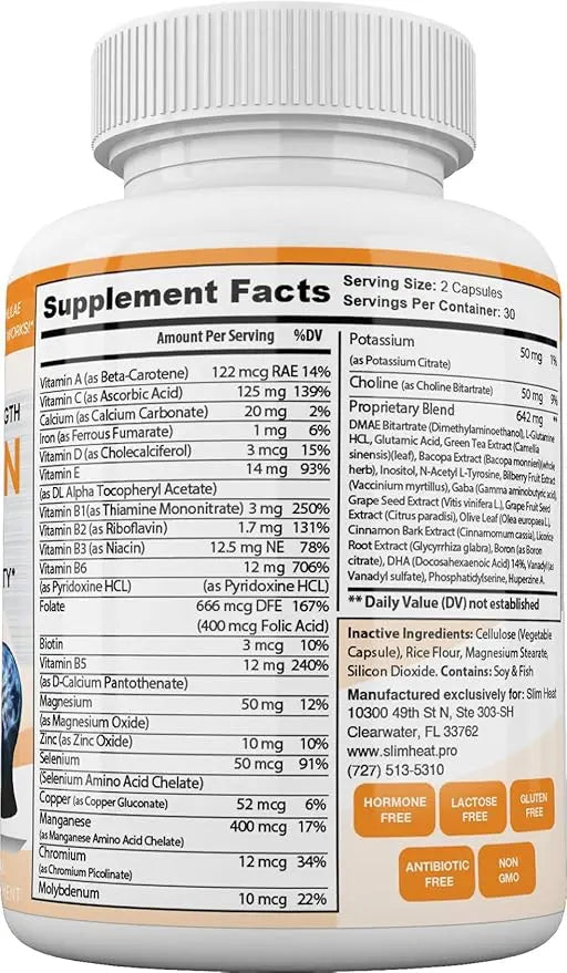 Keto Brain Booster - Brain Supplement - Focus, Concentration, Memory Neuro Supplement for Women & Men - Supports Learning, Energy, Immunity - All Natural, Non GMO, Made in USA - 60 Capsules - TrustMedUSA