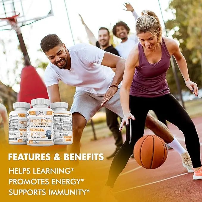 Keto Brain Booster - Brain Supplement - Focus, Concentration, Memory Neuro Supplement for Women & Men - Supports Learning, Energy, Immunity - All Natural, Non GMO, Made in USA - 60 Capsules - TrustMedUSA