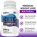 Keto Complete Diet Pills 800mg BHB Exogenous Ketones 360 Fat Burner - TrustMedUSA