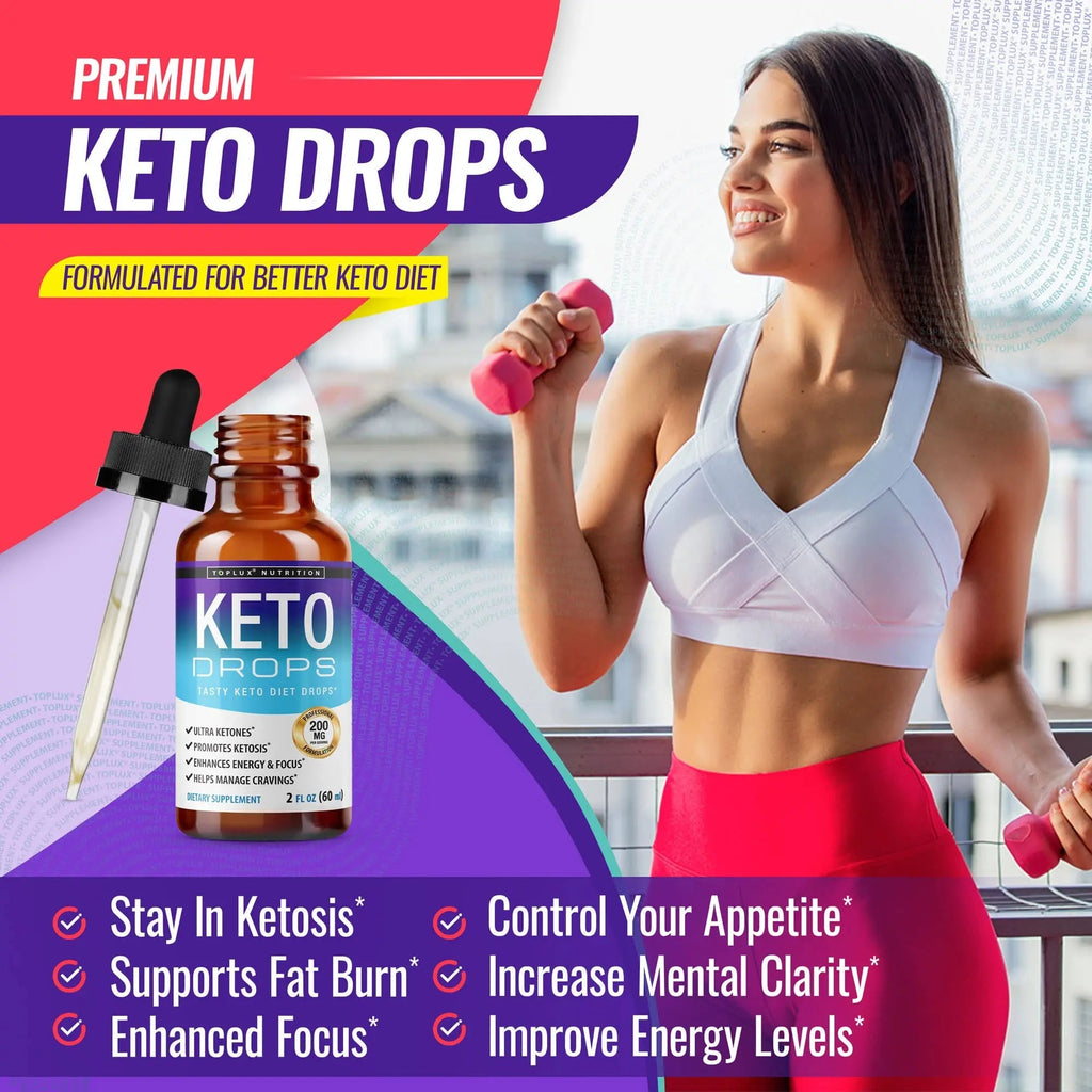 Keto Diet Drops Weight Loss Ketogenic Supplement - Premium Fat Burner Formula - TrustMedUSA