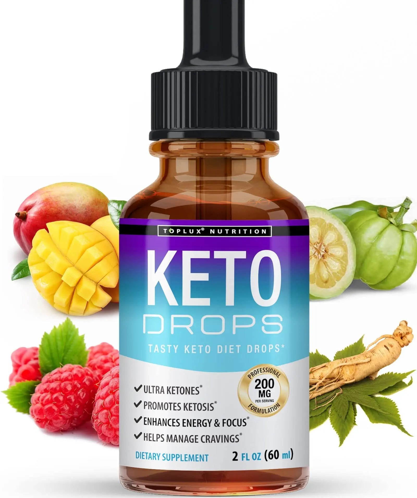 Keto Diet Drops Weight Loss Ketogenic Supplement - Premium Fat Burner Formula - TrustMedUSA