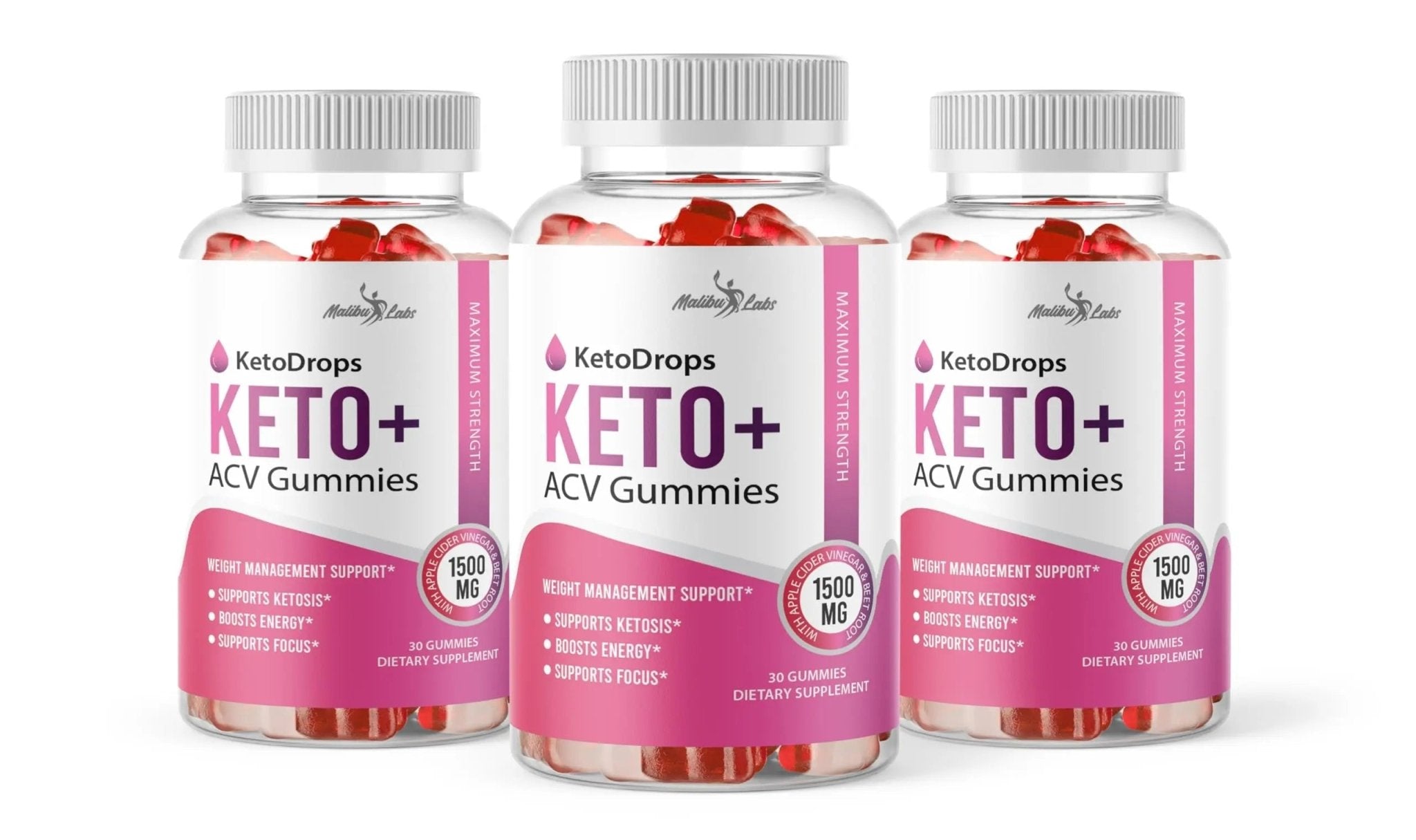 Keto Drops ACV Gummies Weight Loss - 1500mg Once a Day, Strong Time Released - TrustMedUSA