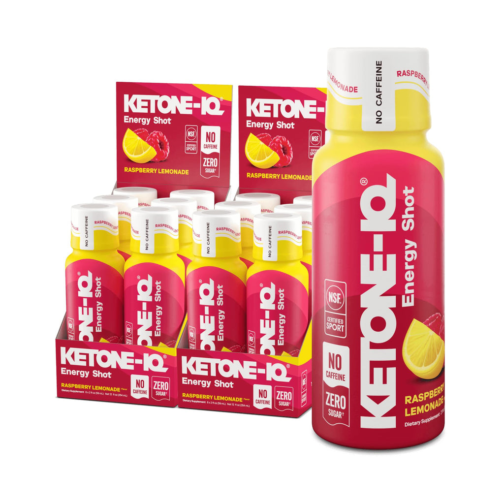 Ketone-IQ No Caffeine Performance Energy Shots – Ketone Fuel for Focus & Endurance, Metabolism Support, 10g Ketones, 12 Pack (Raspberry Lemonade) - TrustMedUSA
