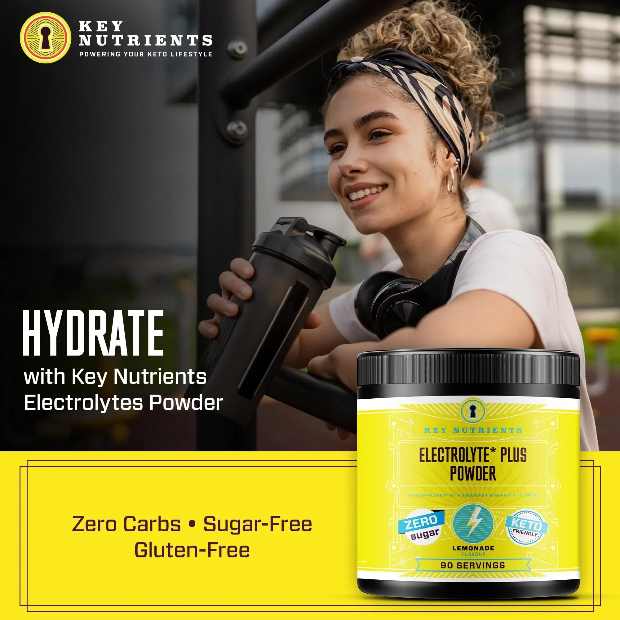 Key Nutrients Electrolytes Hydration Powder - Refreshing Lemonade Drink Mix - TrustMedUSA