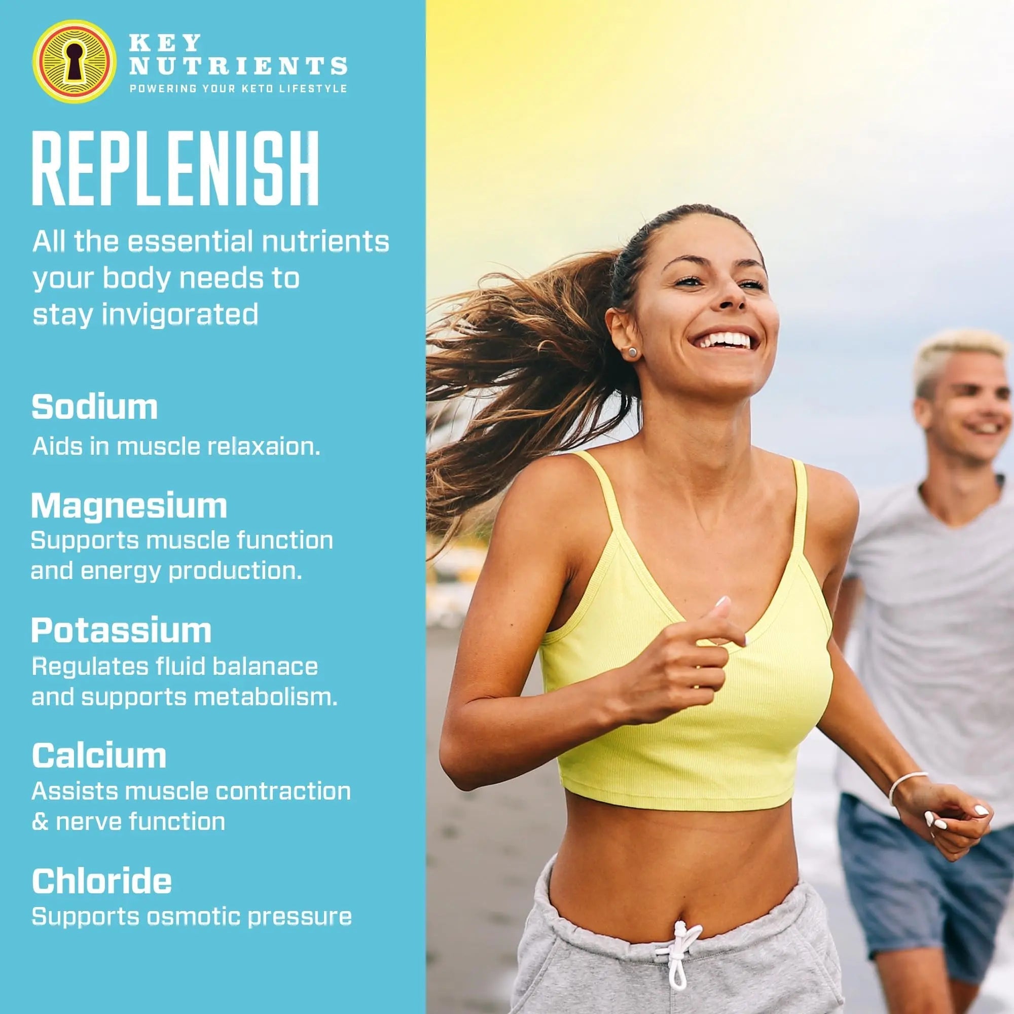Key Nutrients Electrolytes Hydration Powder - Refreshing Lemonade Drink Mix - TrustMedUSA