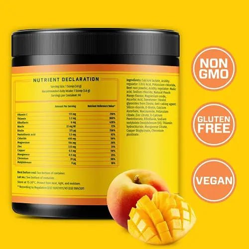 Key Nutrients Electrolytes Powder - Tropical Peach Mango Drink Mix 90 Servings - TrustMedUSA