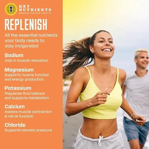 Key Nutrients Electrolytes Powder - Tropical Peach Mango Drink Mix 90 Servings - TrustMedUSA