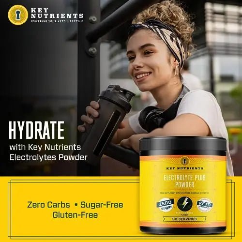 Key Nutrients Electrolytes Powder - Tropical Peach Mango Drink Mix 90 Servings - TrustMedUSA