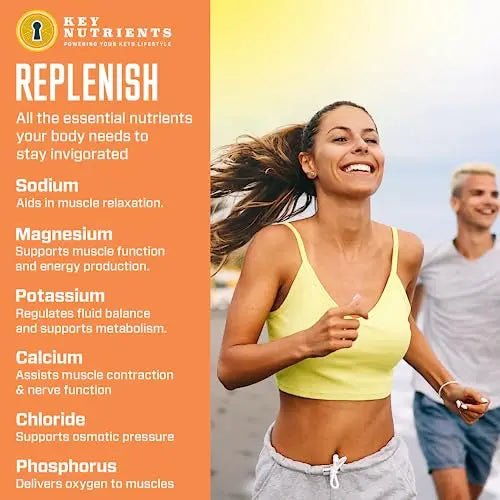 Key Nutrients Electrolytes Powder - Tropical Peach Mango Drink Mix 90 Servings - TrustMedUSA