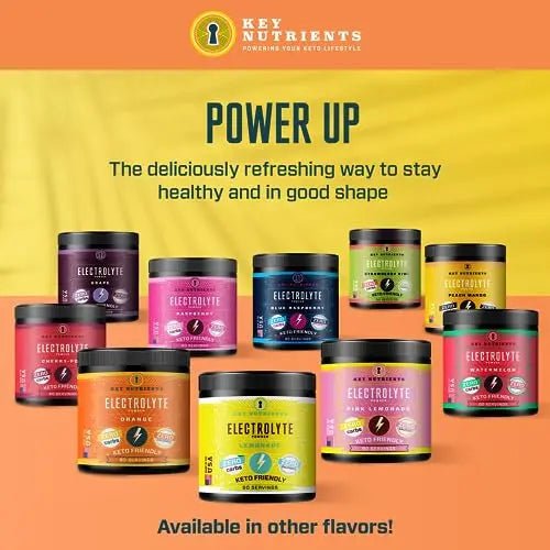 Key Nutrients Electrolytes Powder - Tropical Peach Mango Drink Mix 90 Servings - TrustMedUSA
