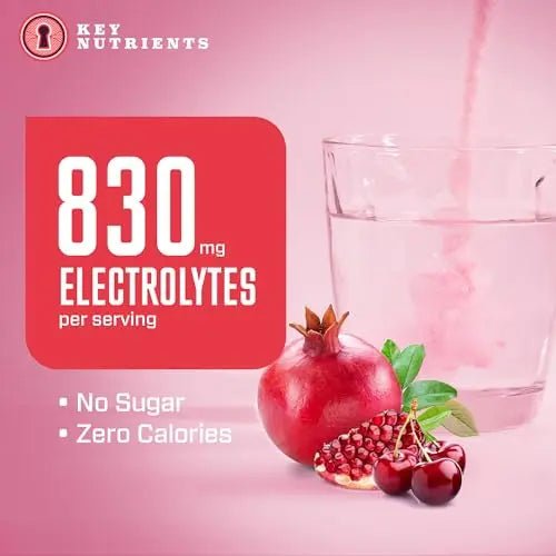 KEY NUTRIENTS Multivitamin Electrolytes Powder No Sugar - Sweet Cherry Pom Electroly - TrustMedUSA