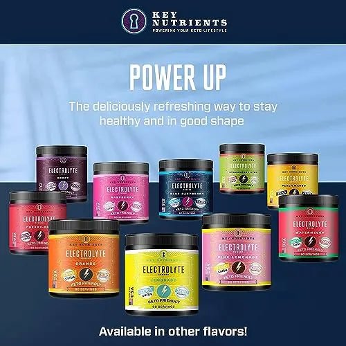 KEY NUTRIENTS Multivitamin Electrolytes Powder No Sugar - Tempting Blue Raspberry - TrustMedUSA