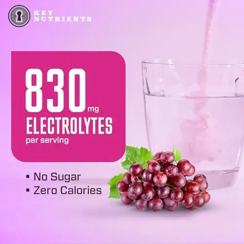 KEY NUTRIENTS Multivitamin Electrolytes Powder Packets - Fruity Grape 20 Pack - TrustMedUSA