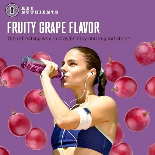 KEY NUTRIENTS Multivitamin Electrolytes Powder Packets - Fruity Grape 20 Pack - TrustMedUSA