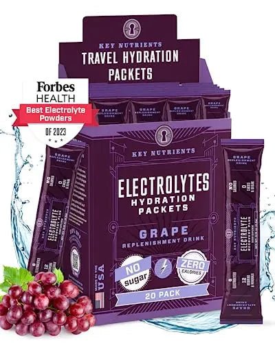 KEY NUTRIENTS Multivitamin Electrolytes Powder Packets - Fruity Grape 20 Pack - TrustMedUSA