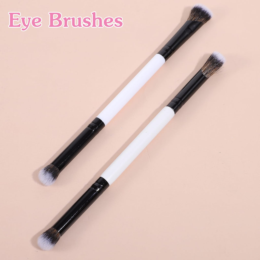 KFHENSOM 4PCS Foundation Contour Conceal Brush Set Dual-Ended Makeup Brushes Set Professional Powder Blush Concealer Eyeshadow Kabuki Foundation Brush Kit for Liquid Loose Powder Cream - TrustMedUSA