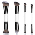 KFHENSOM 4PCS Foundation Contour Conceal Brush Set Dual-Ended Makeup Brushes Set Professional Powder Blush Concealer Eyeshadow Kabuki Foundation Brush Kit for Liquid Loose Powder Cream - TrustMedUSA