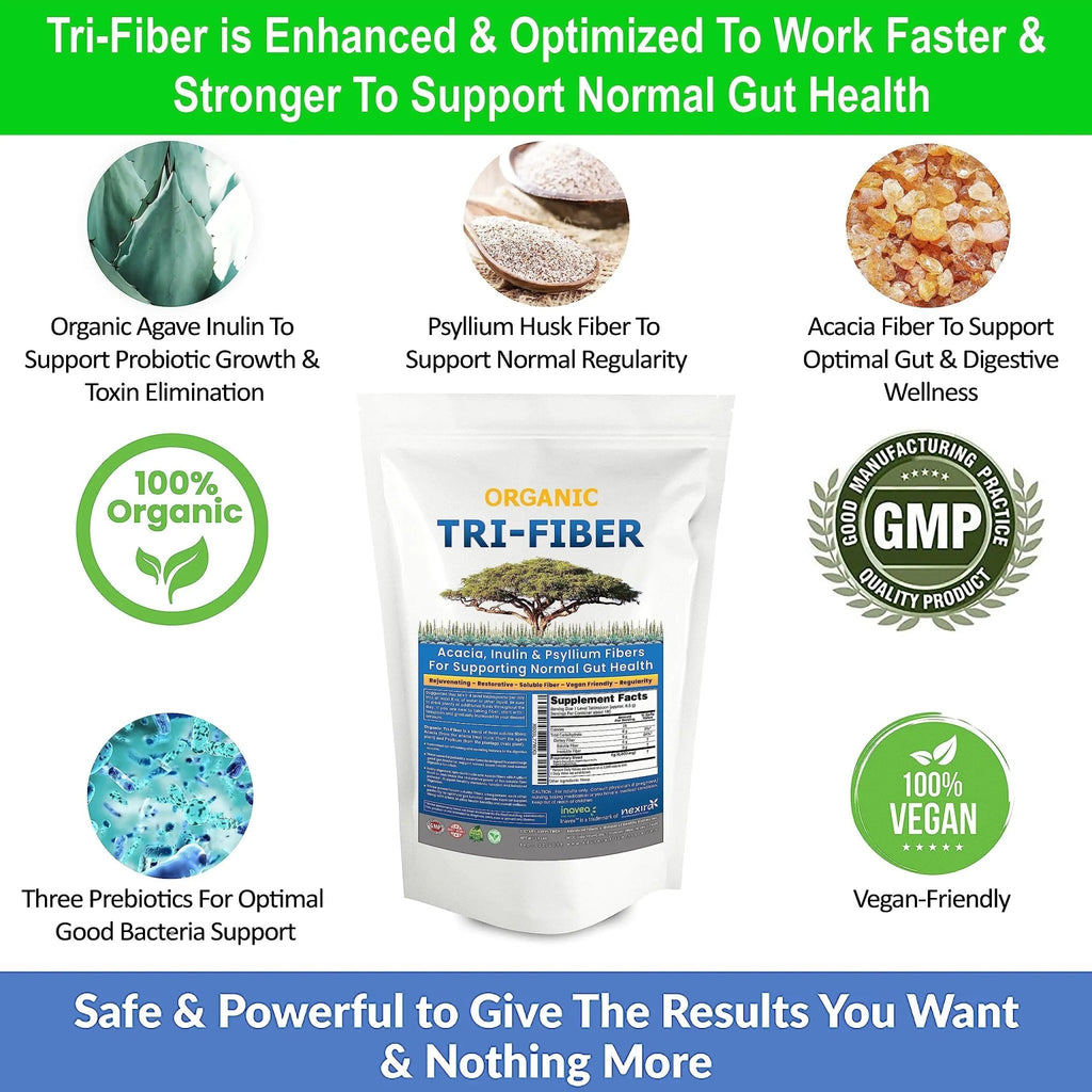 Kidney Restore Tri-Fiber Organic Soluble Fiber Powder, Unflavored High Fiber 3-in-1 - TrustMedUSA