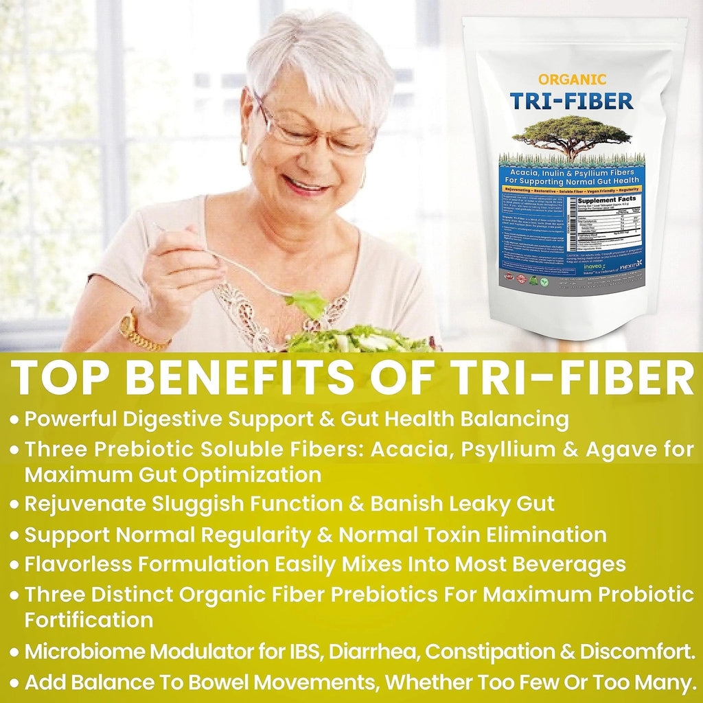 Kidney Restore Tri-Fiber Organic Soluble Fiber Powder, Unflavored High Fiber 3-in-1 - TrustMedUSA