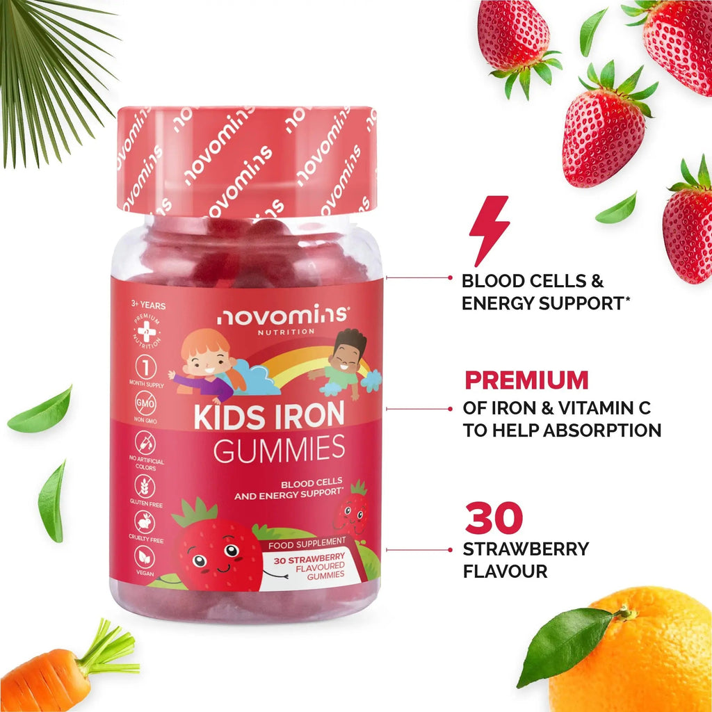 Kids Iron Gummies – Iron Supplement for Kids – Energy & Immune System – Vegan - TrustMedUSA