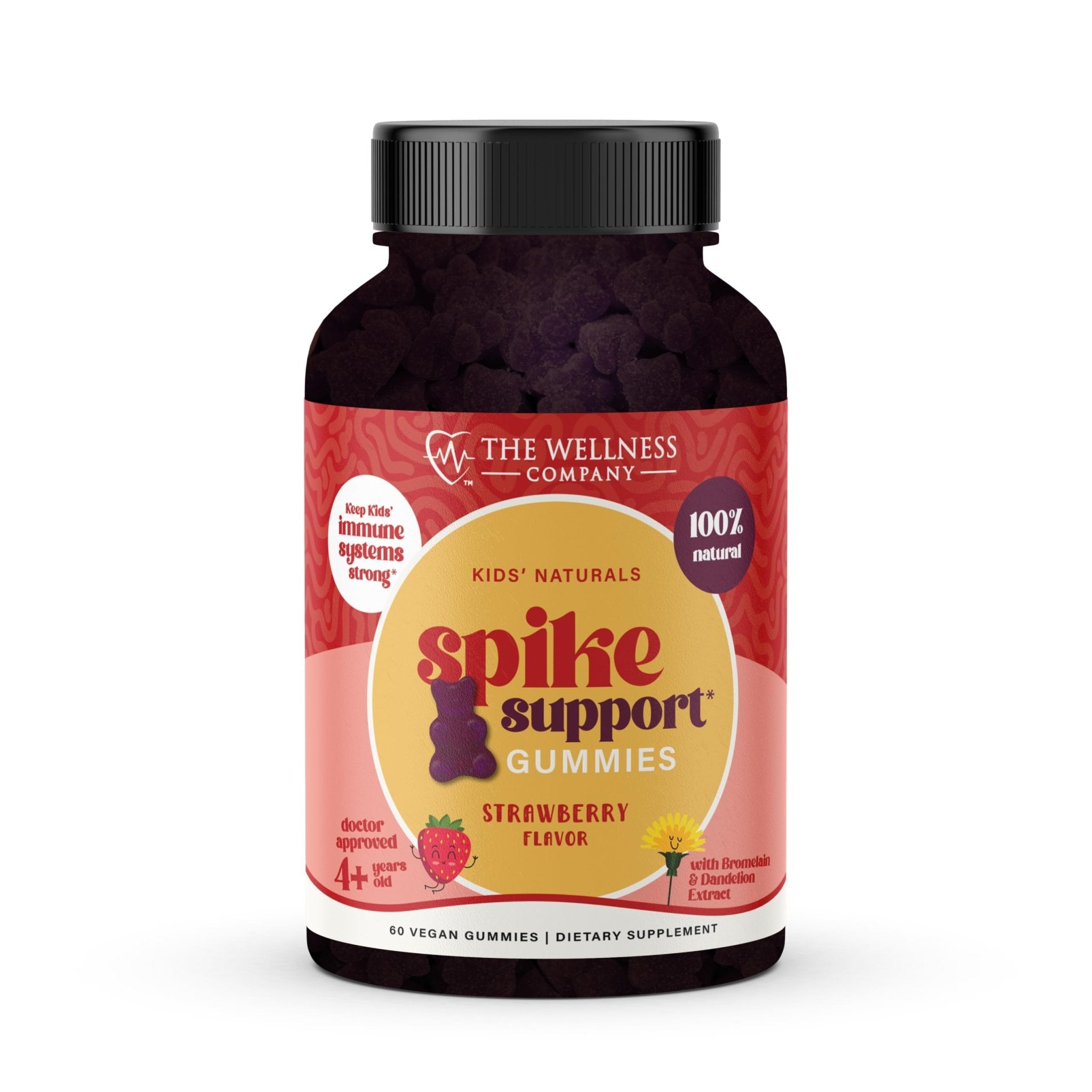 Kids Naturals Spike Support Gummies – Year-Round Wellness with Vitamin C, D & Zinc | 60ct (1 Month Supply) - TrustMedUSA