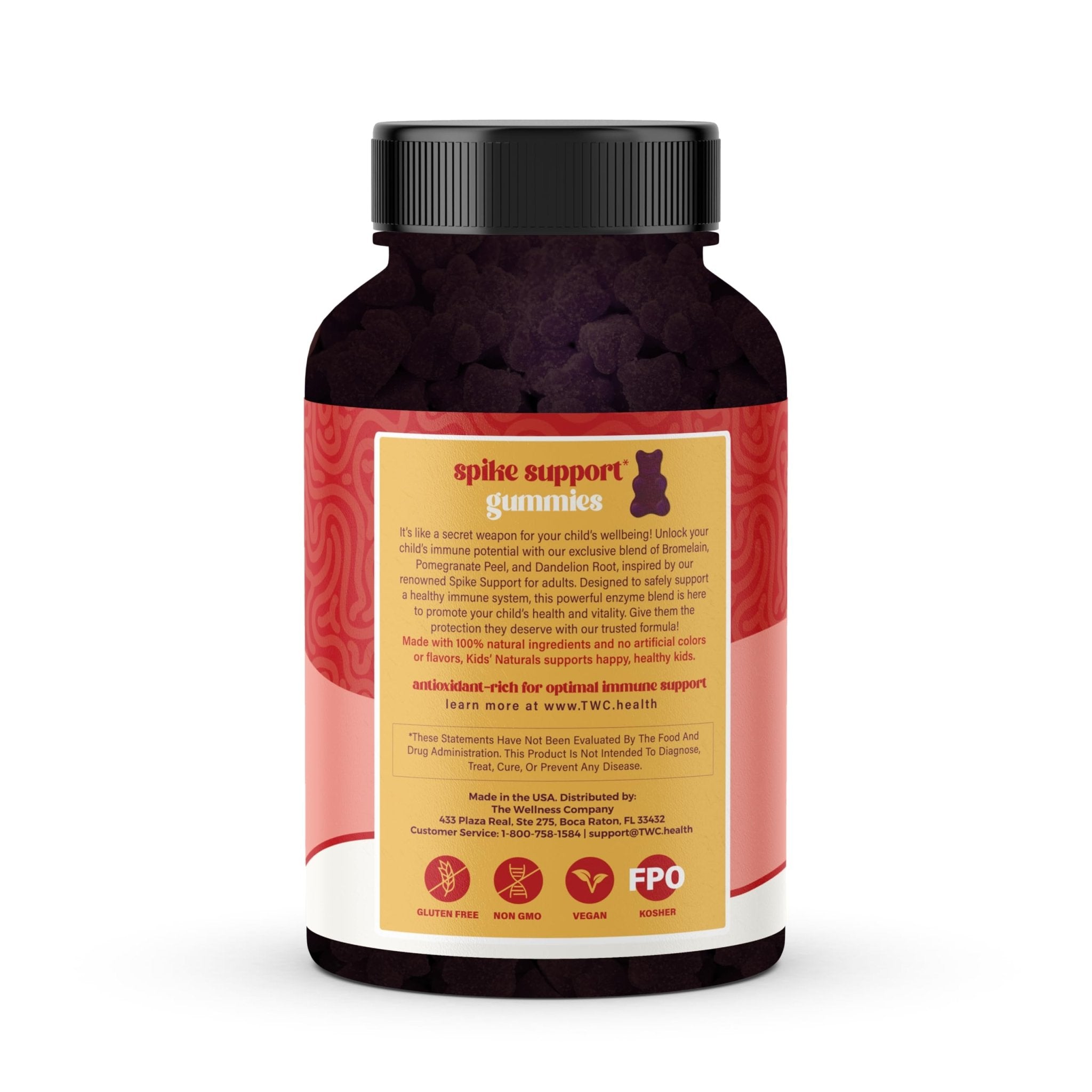 Kids Naturals Spike Support Gummies – Year-Round Wellness with Vitamin C, D & Zinc | 60ct (1 Month Supply) - TrustMedUSA