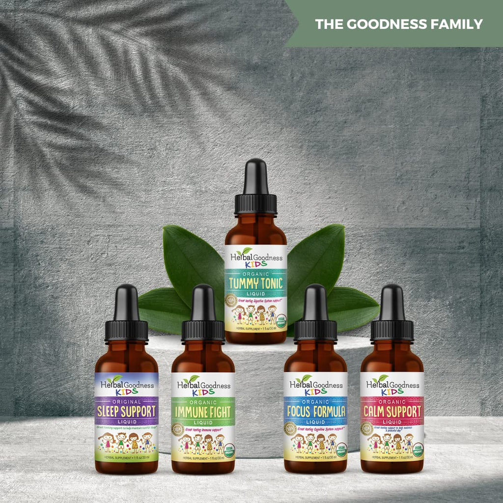 Kids Tummy Support Tonic Liquid Extract, Tasty Digestive System Support Supplement for Kids -1oz - Herbal Goodness - TrustMedUSA