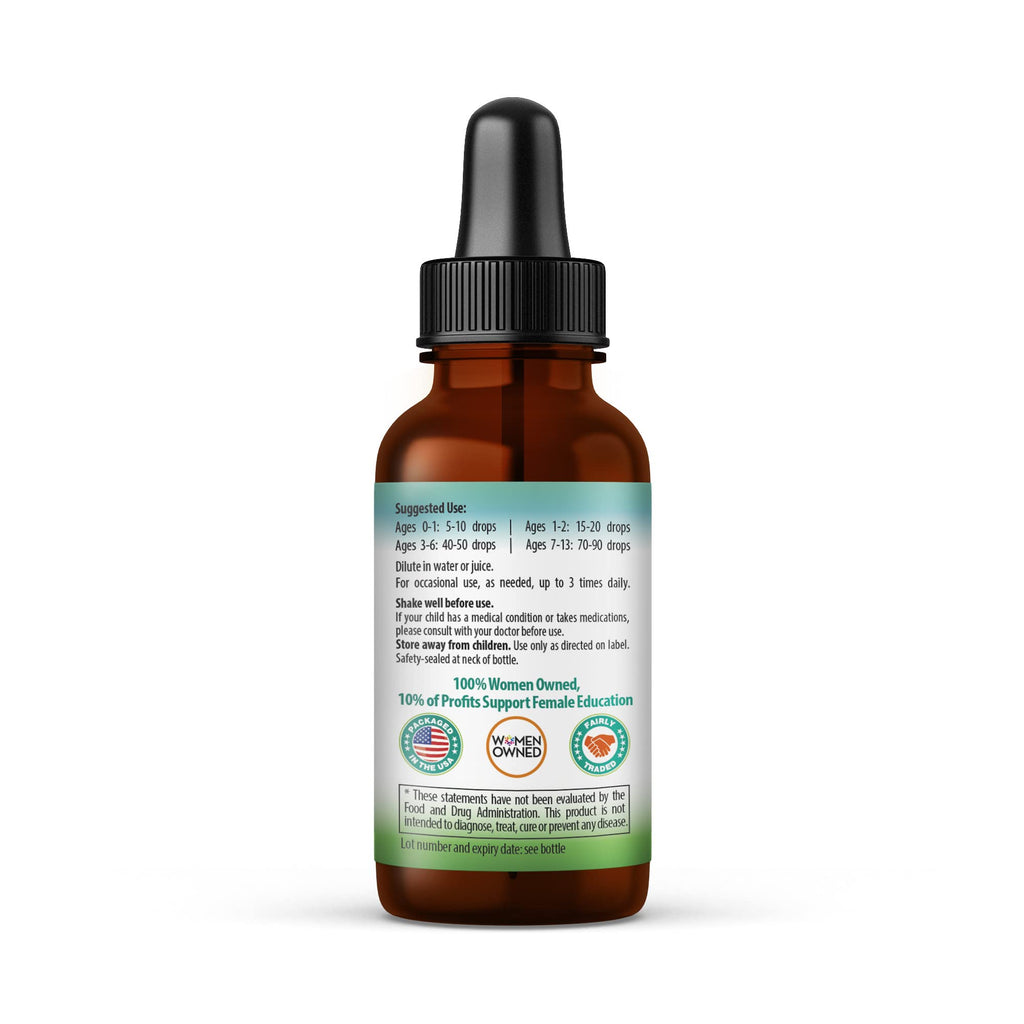 Kids Tummy Support Tonic Liquid Extract, Tasty Digestive System Support Supplement for Kids -1oz - Herbal Goodness - TrustMedUSA