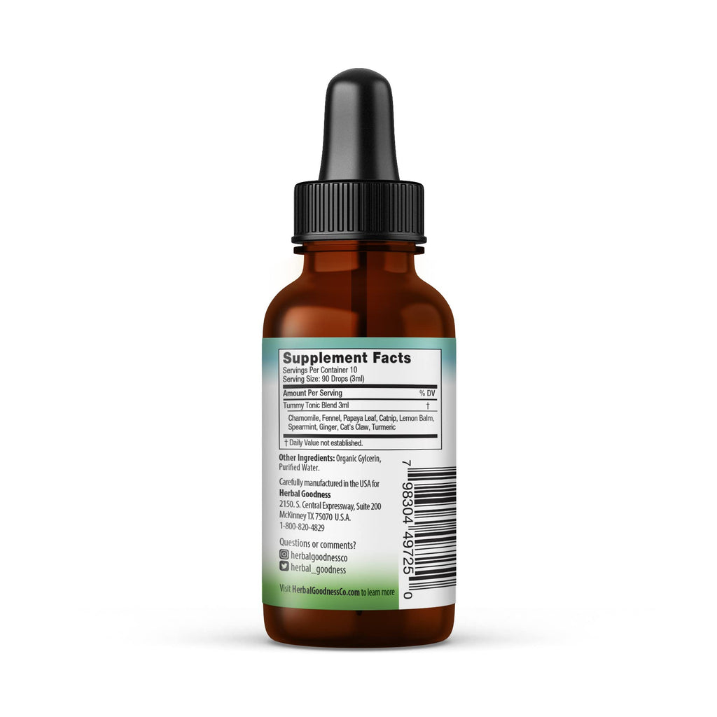 Kids Tummy Support Tonic Liquid Extract, Tasty Digestive System Support Supplement for Kids -1oz - Herbal Goodness - TrustMedUSA