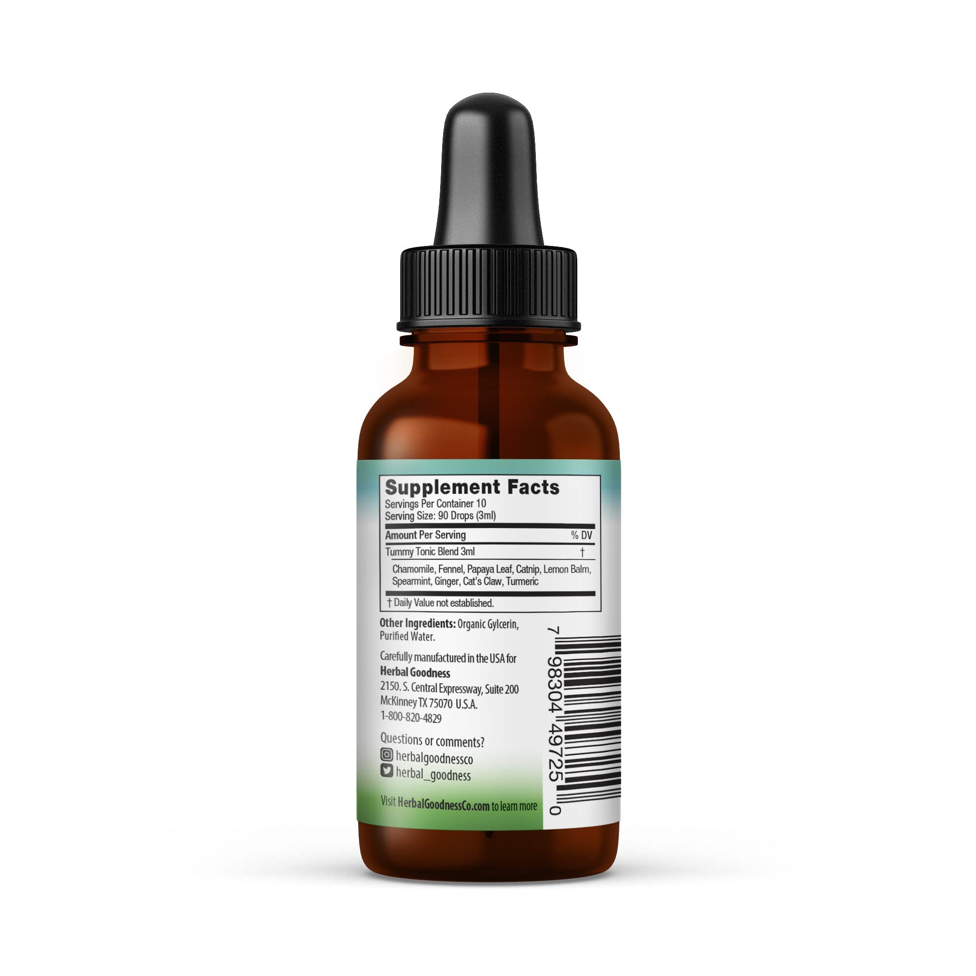 Kids Tummy Support Tonic Liquid Extract, Tasty Digestive System Support Supplement for Kids -1oz - Herbal Goodness - TrustMedUSA