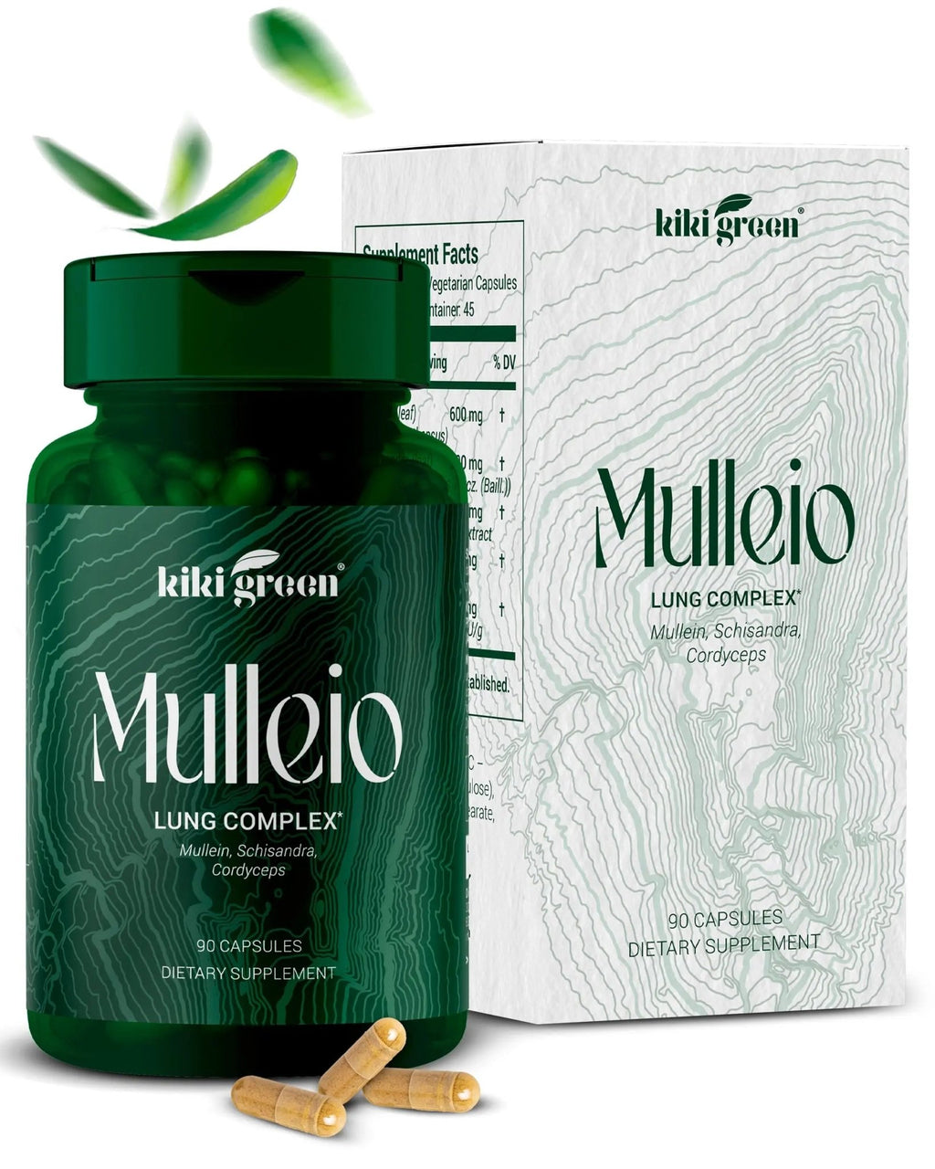 KIKI Green MULLEIO Lung Health Capsules: Herbal Supplement for Lung Cleanse, Better - TrustMedUSA